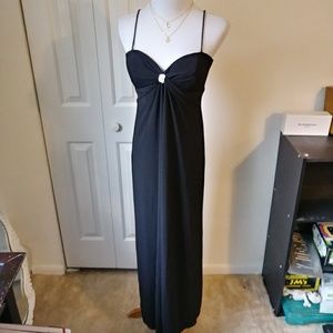 Formal long black evening dress
